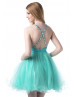 Princess Sweetheart Neck Organza Beaded Knee Length Cocktail Dress